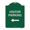Signmission Designer Series-Visitor Parking 1, Green Heavy-Gauge Aluminum, 24" x 18", G-1824-9872 A-DES-G-1824-9872 - alternate 1